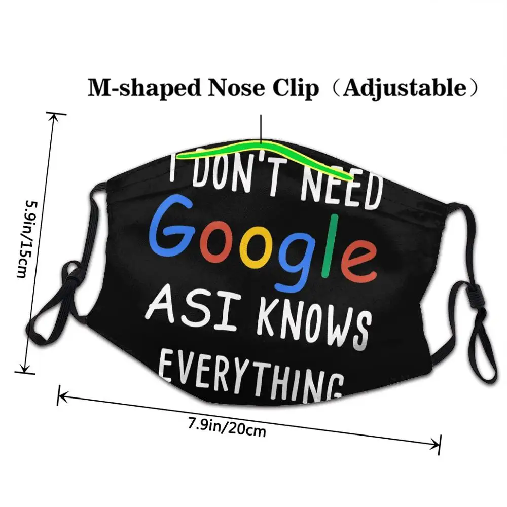 Мне не нужна маска Google ASI знает все белая модная самодельная Детские маски с