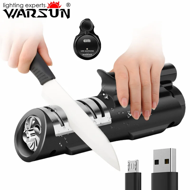 Электрическая точилка для ножей Warsun кухонные аксессуары беспроводная