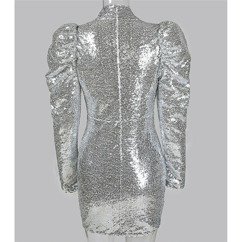 Соблазнительные туфли с серебряными блестками платья для Для женщин 2019 высоким