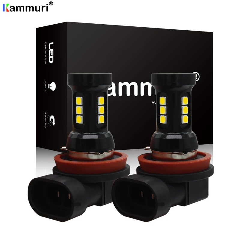 (2) без ошибок H8 H11 15 SMD 3030 светодиодный DRL противотуманный светильник лампы для Lada
