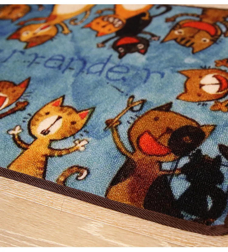 Ковер для спальни с мультяшным котом ковер ванной нескользящий напольный коврик