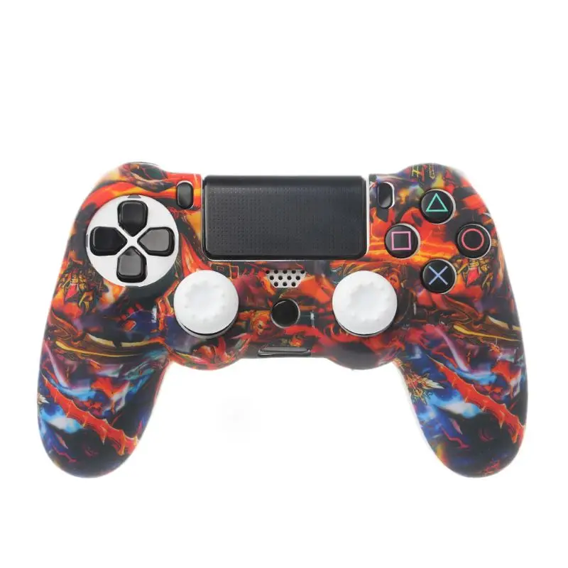 6 6 цветов Противоскользящий силиконовый защитный чехол для playstation 4 PS4 DS4 Pro тонкий контроллер рукоятка пальца крышки - Цвет: 6