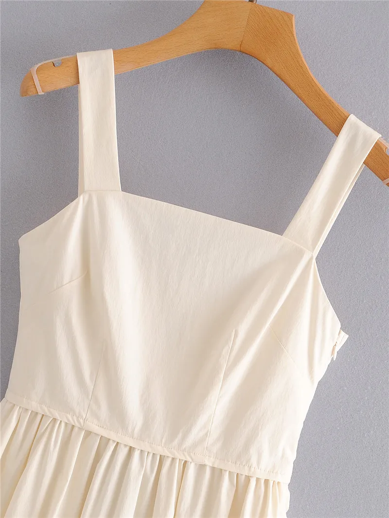 2020 Новое Женское платье с квадратным воротником А-силуэта Стройное длинное на