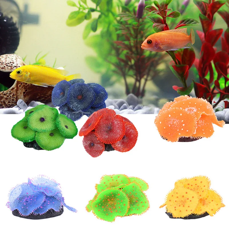 

1 Pcs Artificial Mini Colorful Coral Plant Aquarium Decoration Beautiful Fish Tank Stone Coral Reef Ornament Aquarium Background