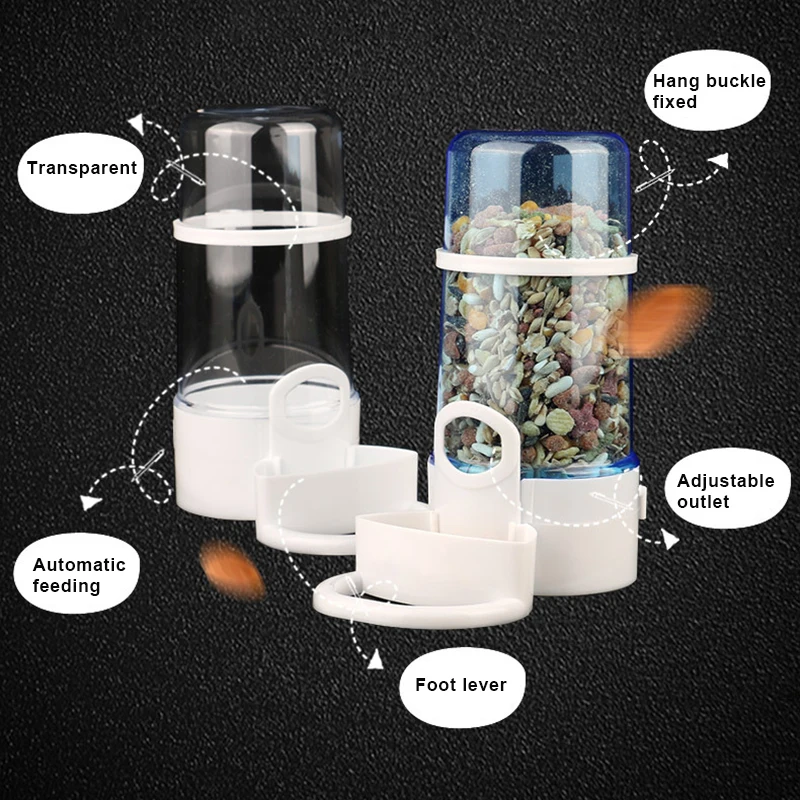 

Automatic Pet Food Dispenser Feeder Feeding Water Bowl for Hamster Birds THIN889