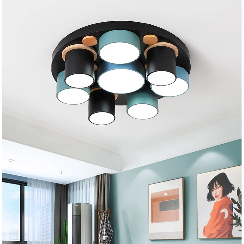 

Nordic Modern Creative Cylinder 220 V LED Ceiling Lights for Living Room Bedroom Study aisle hotel room