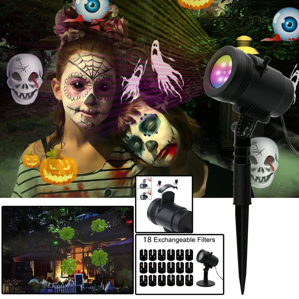 

Christmas Halloween Changeable MINI LED Film Lights Snow Lights Projection Lights Customizable Films