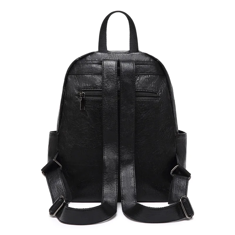 Женские кожаные школьные сумки Mochilas для девочек элегантные рюкзаки классическая