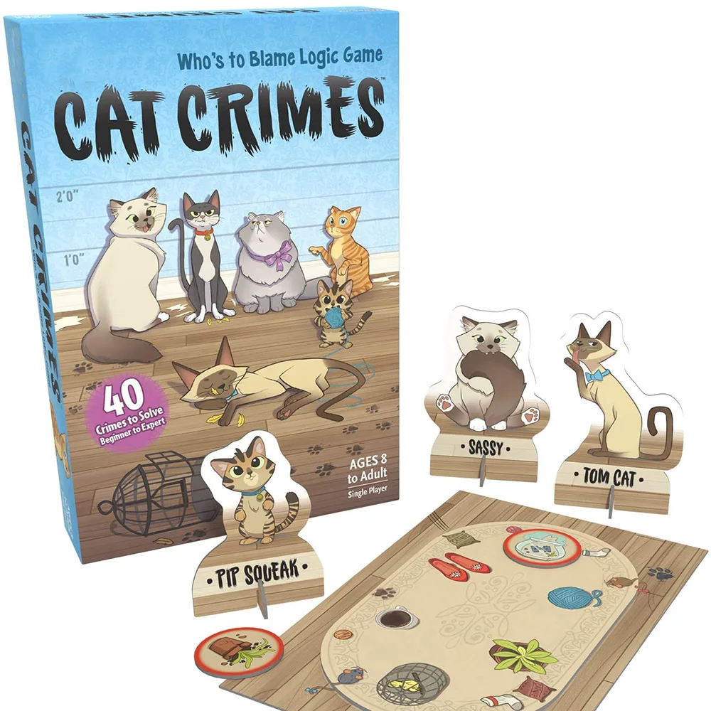 Cat Crimes dog crimes Brain board Game for Boys and Girls kids family party blame logic Fun card game Smart playing cards | Спорт и