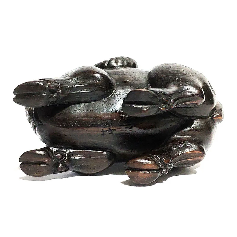 

Y5981 - Collectible 20 Years Old 2" Hand Carved Ebony Ironwood Netsuke - Sheep