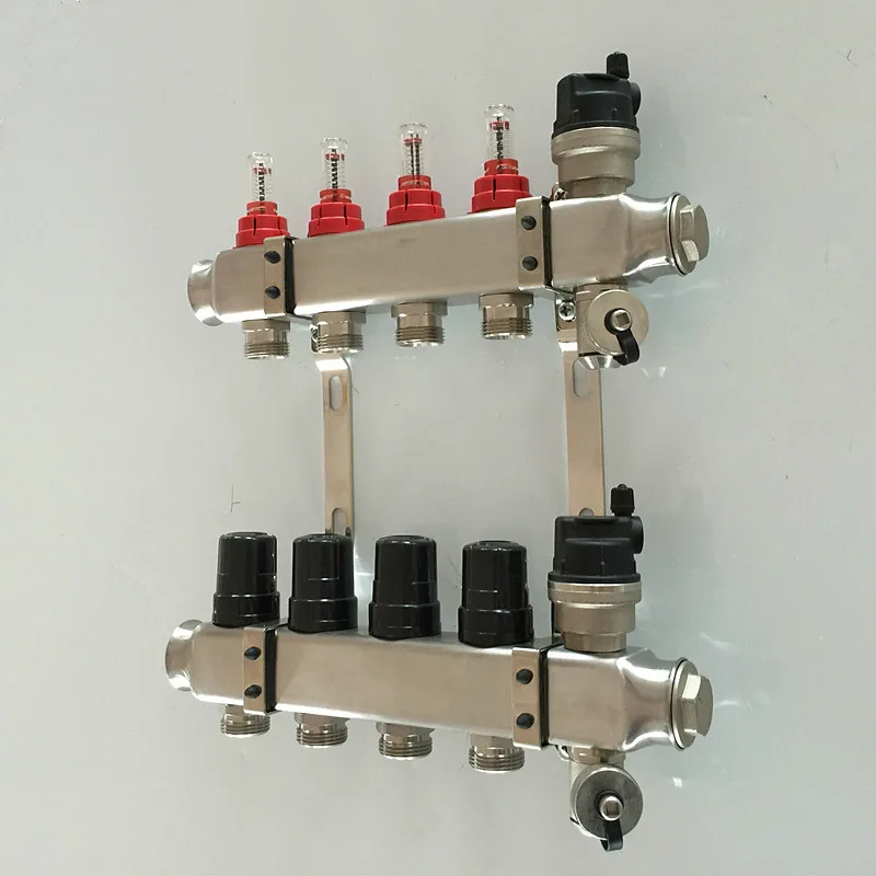 Домашний водонагревательный коллектор DN25 из нержавеющей стали 304 визуальный
