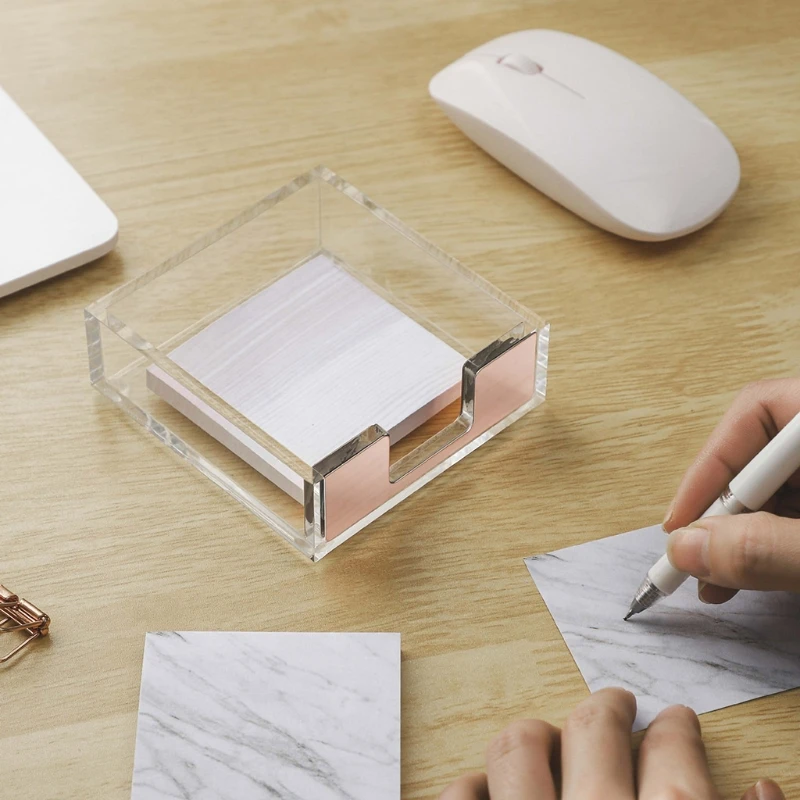 

Storage Note Box Clear Acrylic Lipstick Cosmetics Organizers Holder Lips Gloss Storage Box Dresser Office Storage Boxes