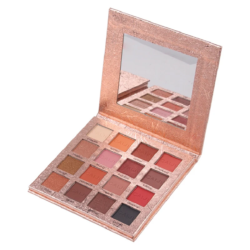 Chocolate 16 Colors Waterproof Long Lasting Highly Pigmented Glitter Eyeshadow Makeup Glitter Shiny Eyeshadow Palette Waterproof Cosmetic - Цвет: Chocolate
