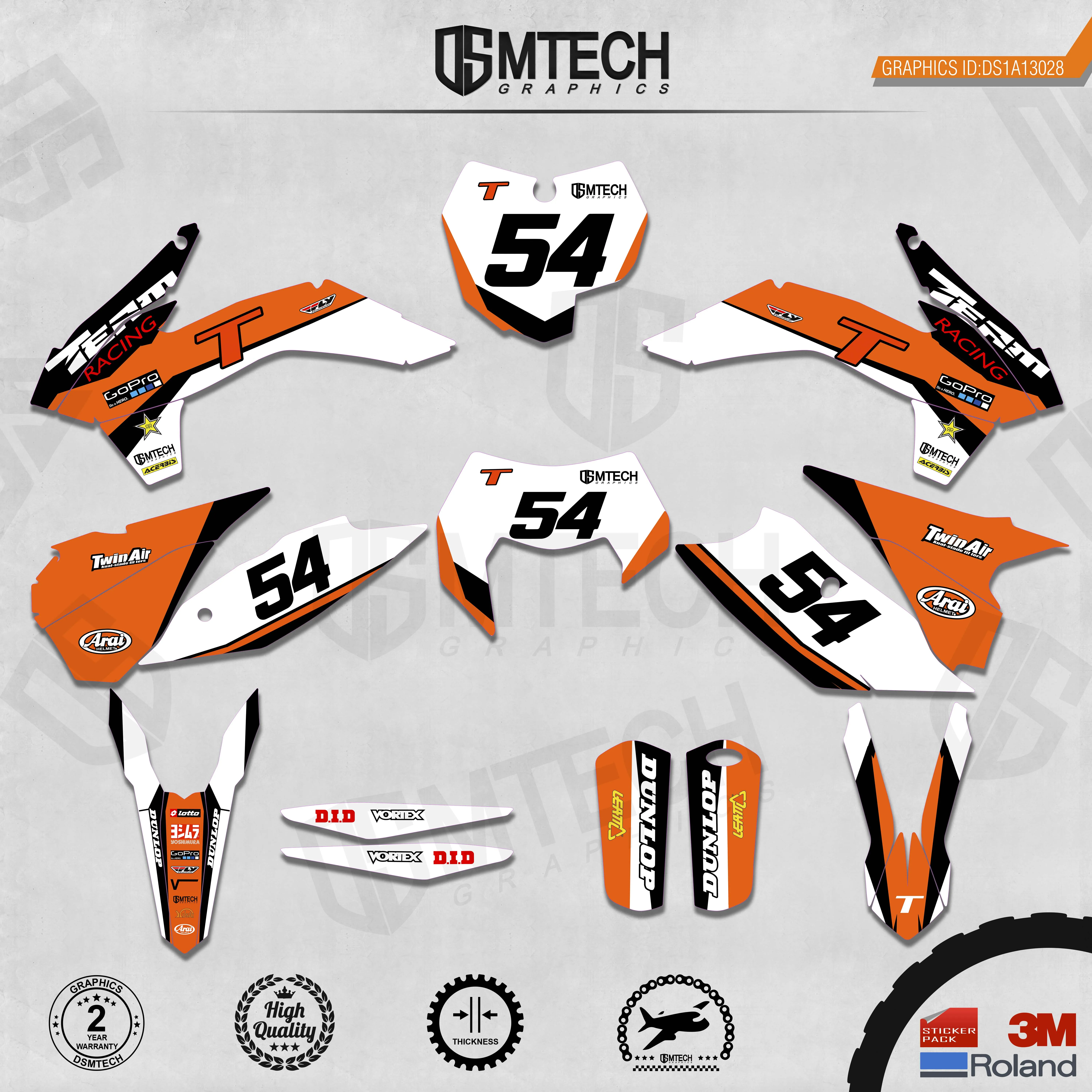 DSMTECH Customized Team Graphics Backgrounds Decals 3M Custom Stickers For 2013-2014 SXF 2015 SXF 2014-2015 EXC 2016 EXC  028