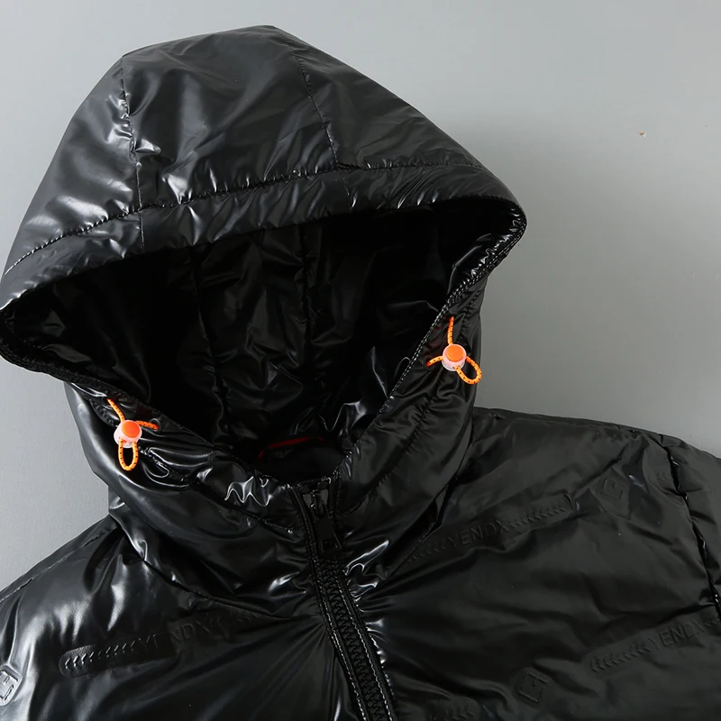 2022 Winter Jacket Men Quilted Jacket Thick Cotton Padded Coat Hooded Puffer Jacket Shiny Jackets Men Parka Plus Size 4XL-12XL