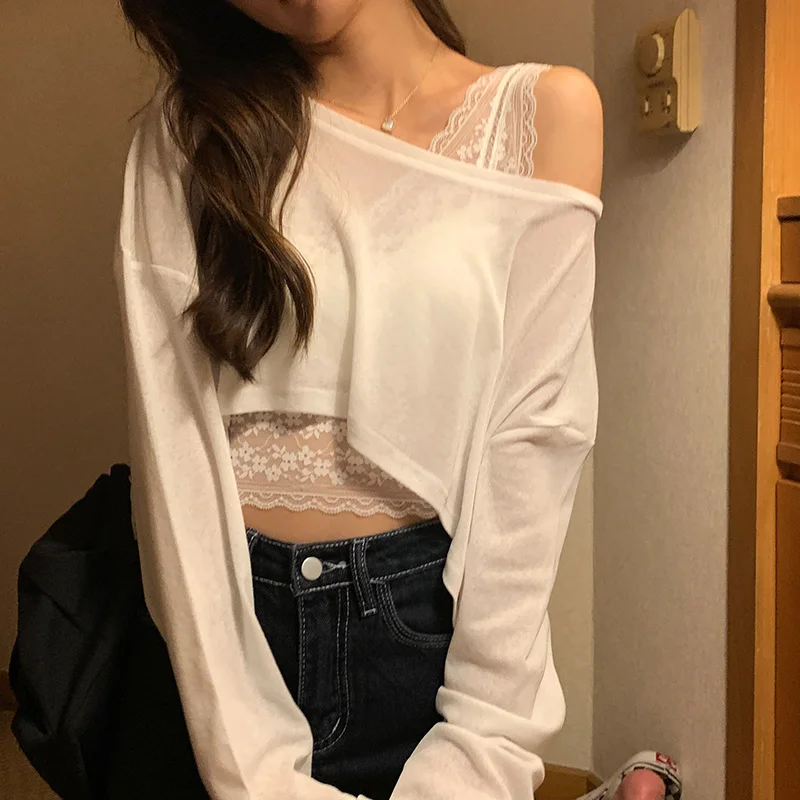 Женский кружевной черный жилет на бретельках Pure Desire корейский топ с широкими