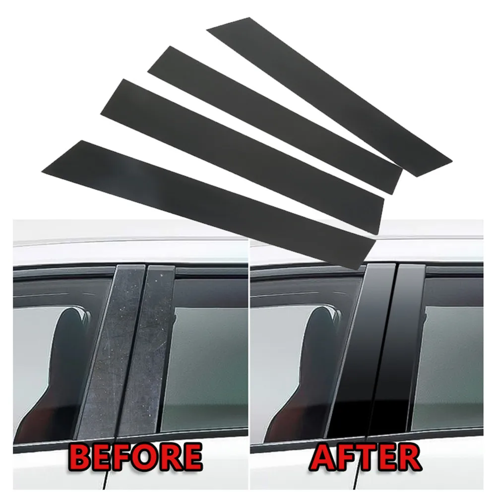 Для форд фиеста 2009-2014 4 шт. окна автомобиля центр столп наклейка отделка внешняя