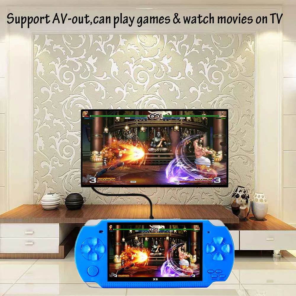 4 3 &quot Игровая консоль 8G 64 bit 10000 игры Многофункциональный ручной плеер ретро