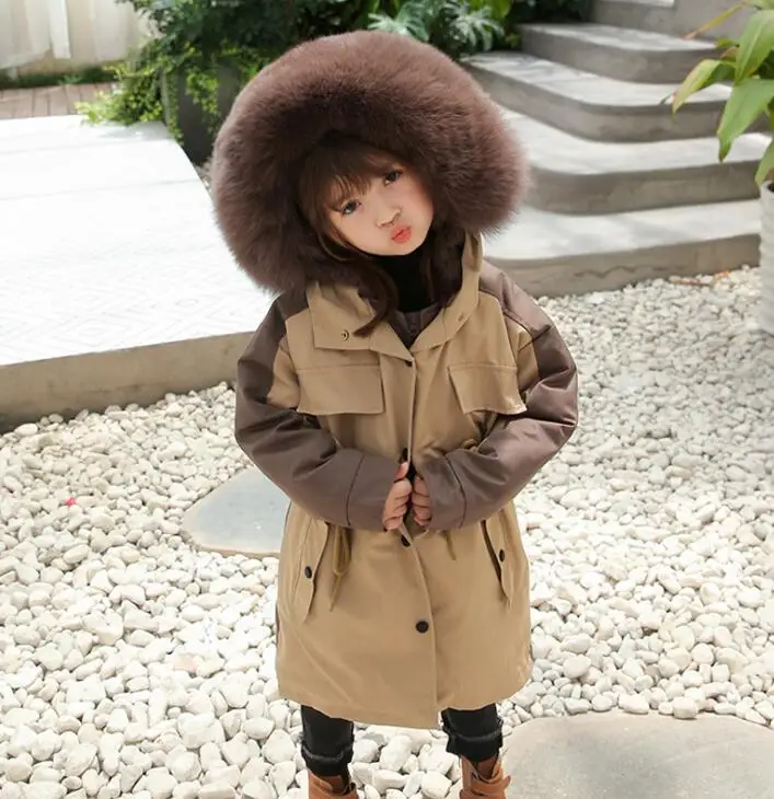 Зимняя детская одежда для мальчиков теплый пуховик с хлопковой подкладкой