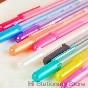 

5Pcs Sakura Aqualip jelly stereo pen 3D Gloss Color Pen hand-painted flash high pen for DIY Creative Stationery 0.6mm 10 Colors