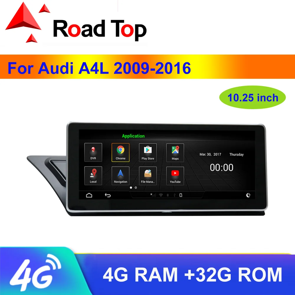 10 25 &quotAndroid Сенсорный экран для Audi A4L/A5 2009-2016 с Wi-Fi gps-навигация радио стерео