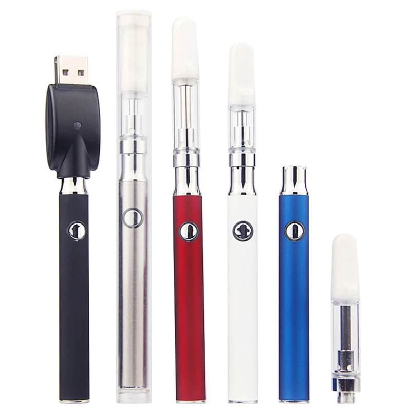 

CBD Vape Pen kit E-Cigarette Preheat 510 thread Battery + USB Charger Ceramic coil Cartridge vaporizer vapes
