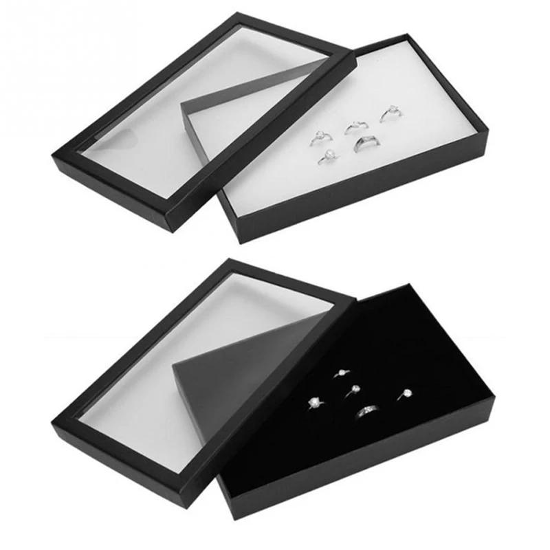 36 ячеек флокирующий держатель для ювелирных изделий коробка хранения