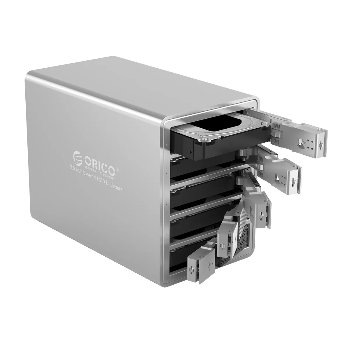 ORICO USB3.0 5 bay 3,5 дюймов SATA для USB 3,0 жесткий диск Док-станция 80 ТБ с 150W внутренний мощный алюминиевый чехол для HDD инструмент бесплатно