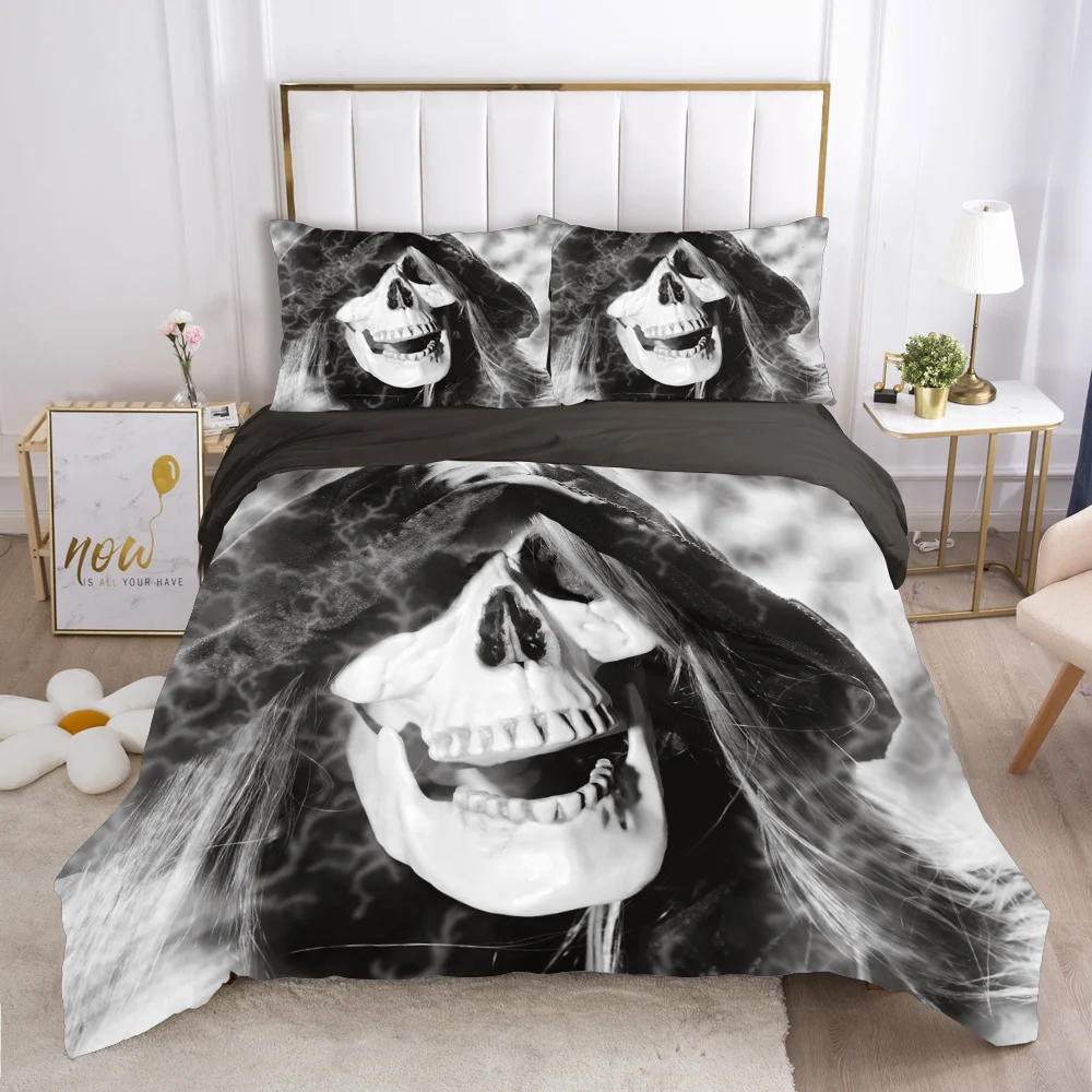 

Skull Deadpool Duvet cover set 240x220 200x200 Bedding set Twin Queen King Double Bed linens Quilt cover Bedclothes tooth