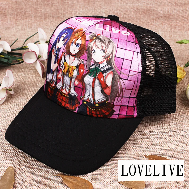 

Attack on Titan Sword Art Online Lovelive Hats Cute Cartoon Anime Adjustable Caps Casual Summer Sun Protection Baseball Cap