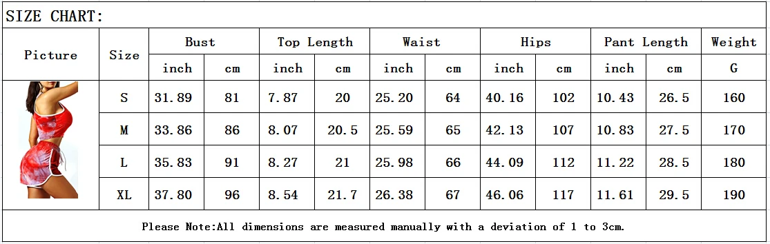 

Womens Casual 2 Piece Suit Fashion Tie-dye Round Neck Short Vest Top and High Waist Drawstring Shorts Sports Sets