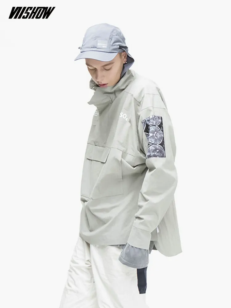 VIISHOW мужские куртки брендовые уличные Chaqueta Hombre 2019 ветровки с принтом Veste Homme