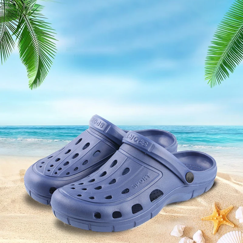 

Summer Slippers Men Hollow Out Beach Sandals Non-slip Flip Flops Soft Bottom Garden Shoes Unisex Casual Shoes Women Sandalias