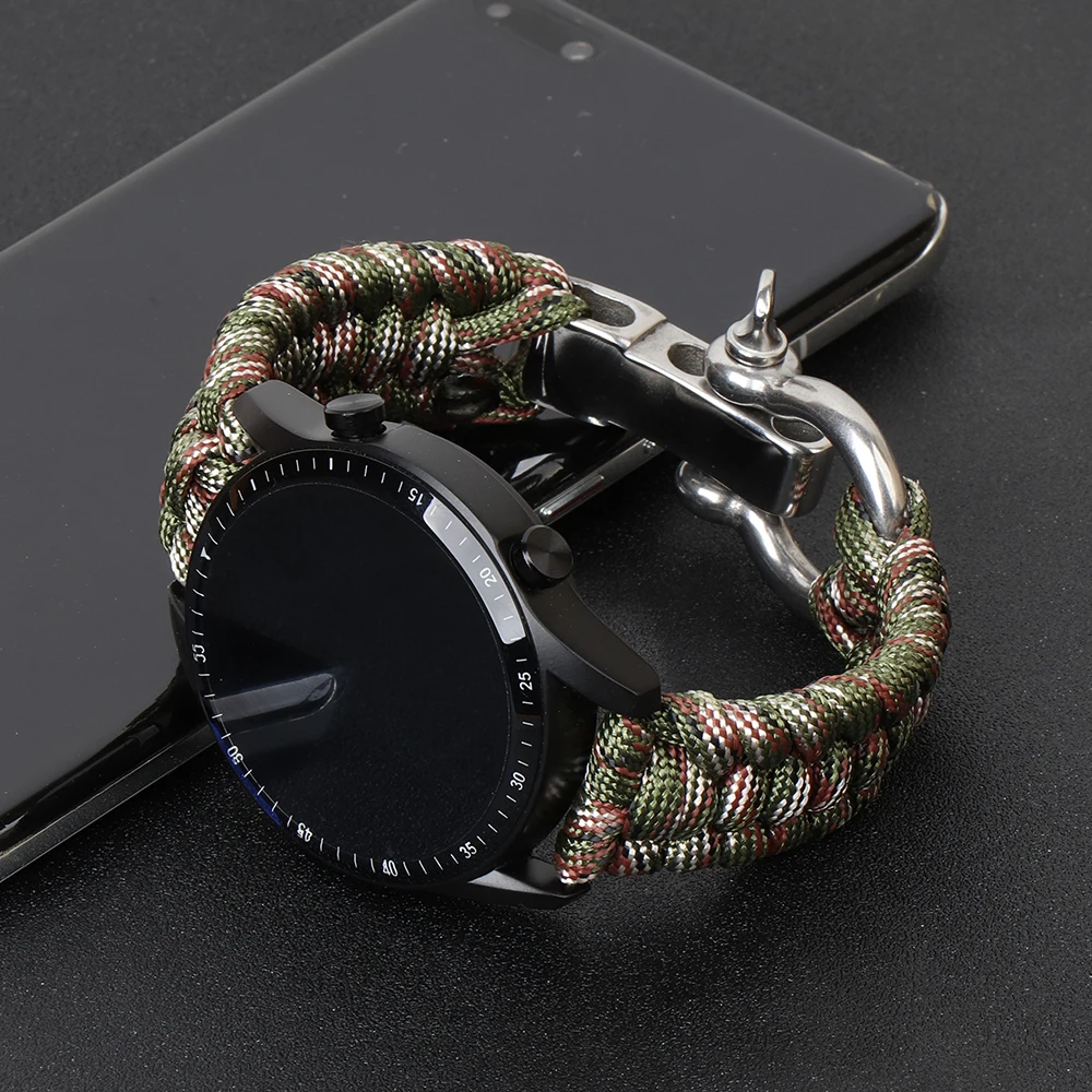 

Ремешок 20 мм 22 мм для Samsung Galaxy Watch Band 3 41 мм 45 мм, нейлоновый плетеный браслет для Huewei Watch GT 2e, ремешок для Amazfit GTR