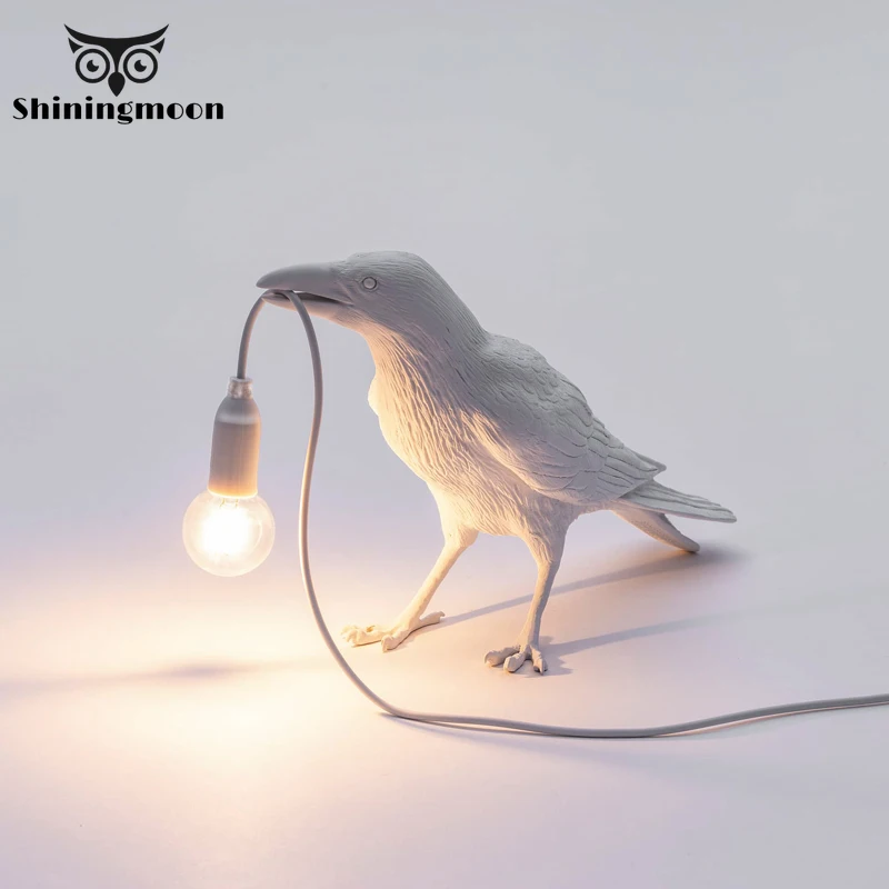 Modern Creative LED Resin Bird Lamp Table Lamps for Living Room Cartoon Gifts Children Home Decor Art Light Fixtures | Освещение
