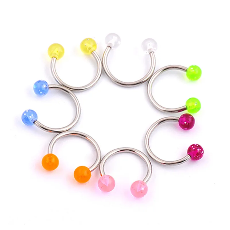 1 шт. модное кольцо из нержавеющей стали для подковы поддельное носа с клипсой BCR