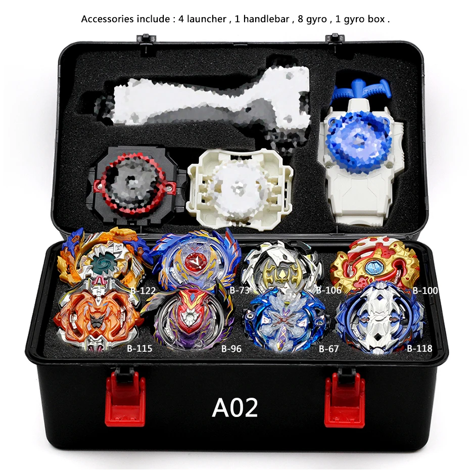 A02 Новая комбинация Beyblade Burst набор игрушек Beyblades Арена Bayblade Металл Fusion 4D с пусковой установкой волчок игрушки - Цвет: A02
