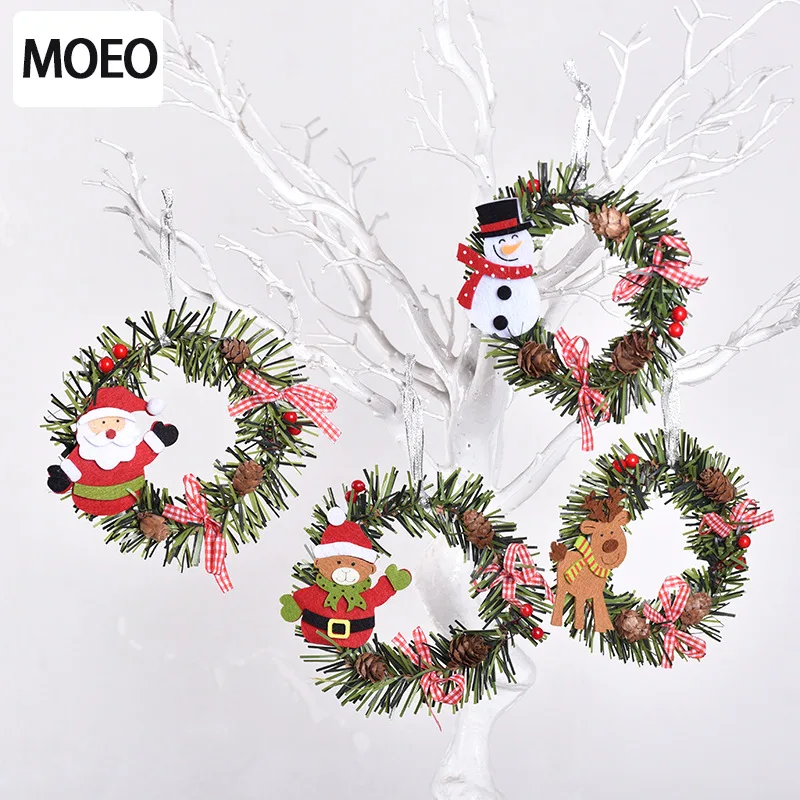 Рождественская елка игрушки подвеска Санта-Клаус лось круглые украшения из ПВХ