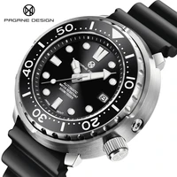 pagrne design new mens stainless automatic steel mechanical watch top brand sapphire glass waterproof 300m mens divers watch