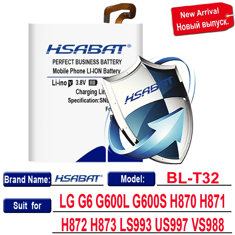 BL-T32 BL-T39 BL-T41 Батарея для LG G6 G600L G600S H870 H871 H872 H873 LS993 US997 G7 G7+ G7ThinQ лм G710 Q7+ LMQ610 G8 ThinQ