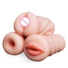 4D реалистичные Вагина-мастурбатор для мужчин секс-игрушки для мужчин Глубокая глотка силиконовый искусственный анальный рот секс-игрушки для взрослых Мастурбаторы