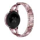 Ремешок сменный для Samsung Gear S2, женский браслет со стразами для Samsung Galaxy Watch Active 2, аксессуары для наручных часов, 20 мм