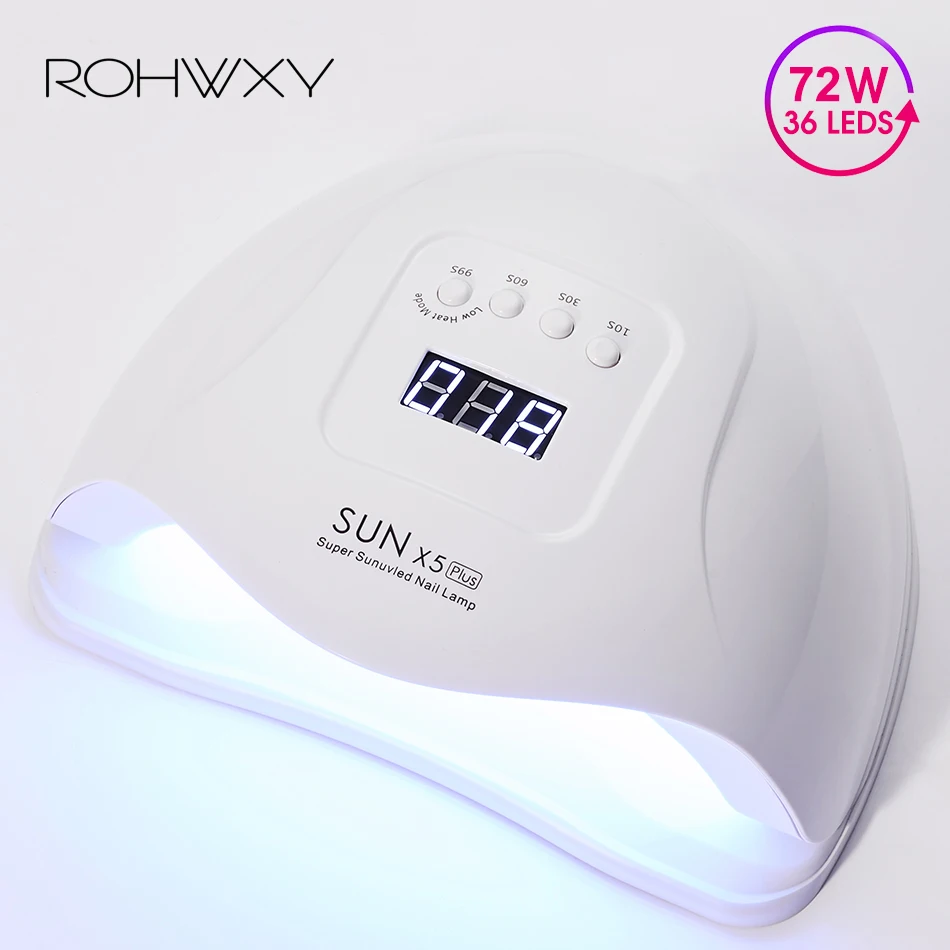 

ROHWXY Nail Dryer Machine For Curing Gel Polish LED Nail Ice Lamp For Manicure UV Nail Lamp For Gel Varnishes Art Design Tools
