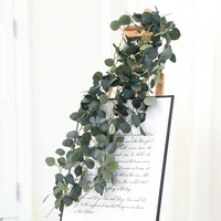 green vine silk artificial hanging leaf garland plants leaves diy for home wedding party bathroom garden decoration