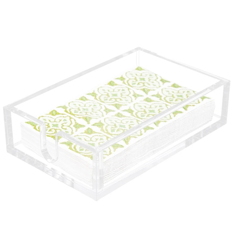 

Acrylic Towel Napkin Holder,Clear Bathroom Paper Hand Towels Storage Tray for Kitchen Or Dining Room
