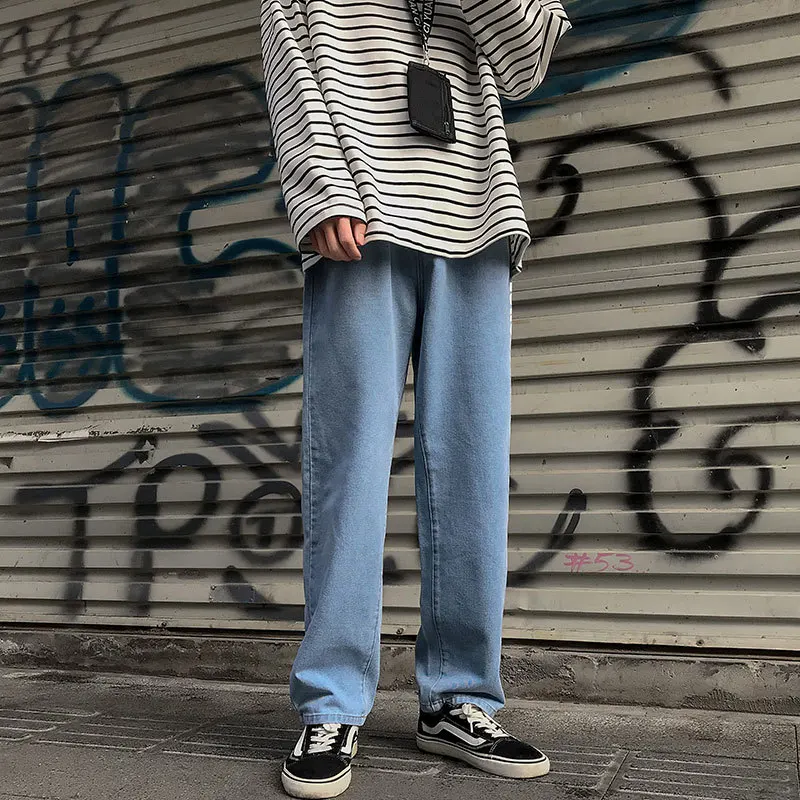 Новинка весна-осень 2020 Молодежные популярные мужские джинсы с буквенным принтом