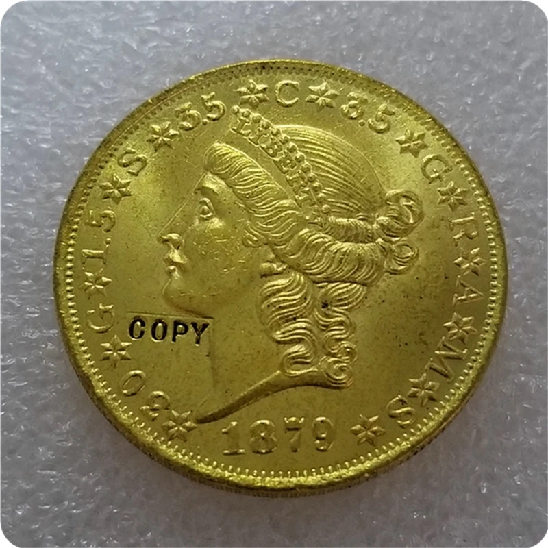 Копия Реплика 1876 1879 $20 (двадцать долларов) узоры золотая монета КОПИЯ | Дом и сад