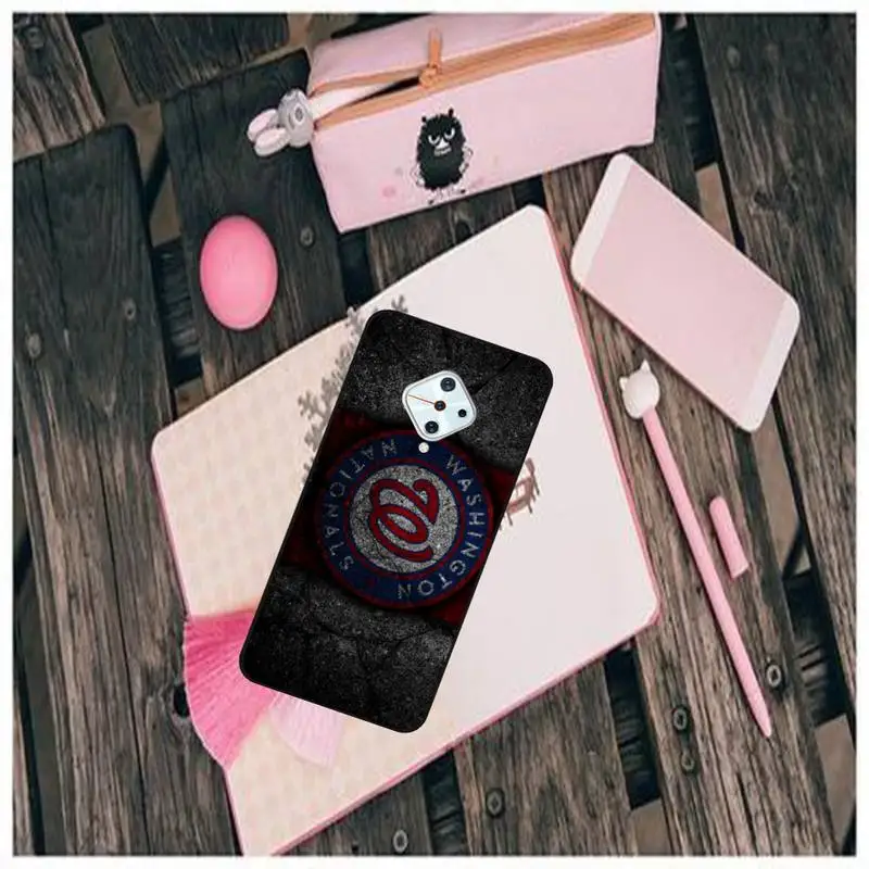 

Washington Nationals Black TPU Phone Case For Vivo X9 9s 20 Plus Y97 83 75 71 69 V15 V17 V5 S