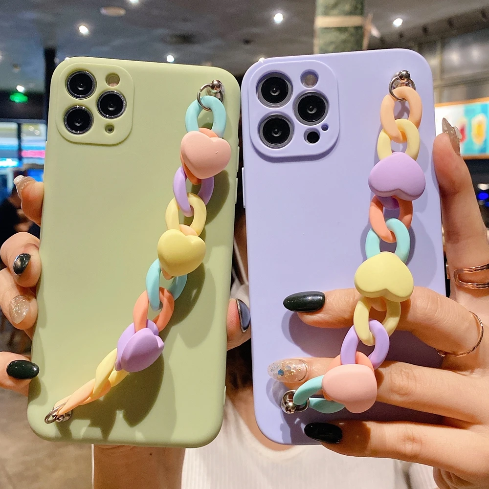 

Funda Redmi Note10 10S Phone Case for Etui Xiaomi Redmi Note 10 Pro 4G 5G Case Cute Bracelet Wristband Silicone Soft Cover Women
