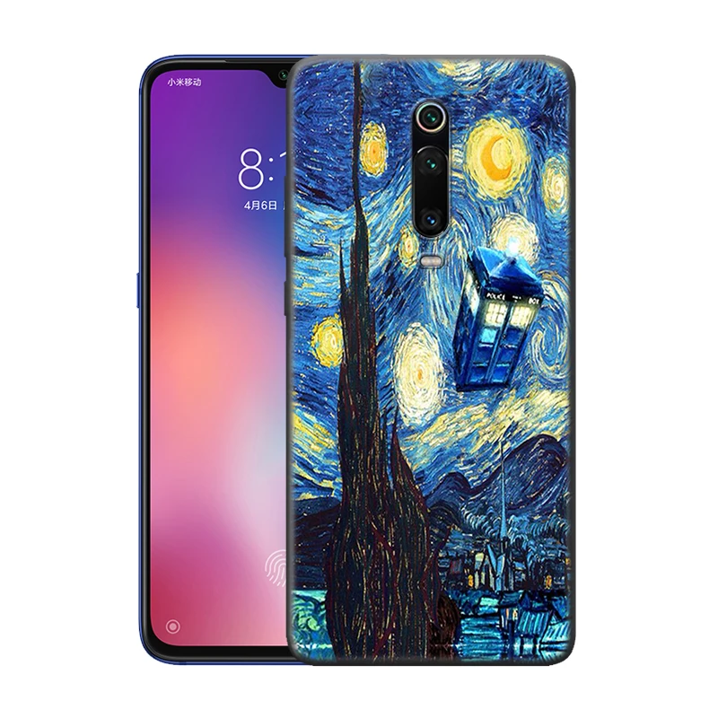 

Box Doctor Who Van Gogh Case for Xiaomi Redmi Note 9S 8 8T 7 7A K30 Zoom Mi 9T 10 9 Pro A3 X2 F2 Black TPU Phone Coque Carcasa